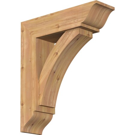 Ekena Millwork Thorton Traditional Smooth Bracket w/ Offset Brace, Western Red Cedar, 7 1/2"W x 26"D x 30"H BKT0806X26X30THR01SWR